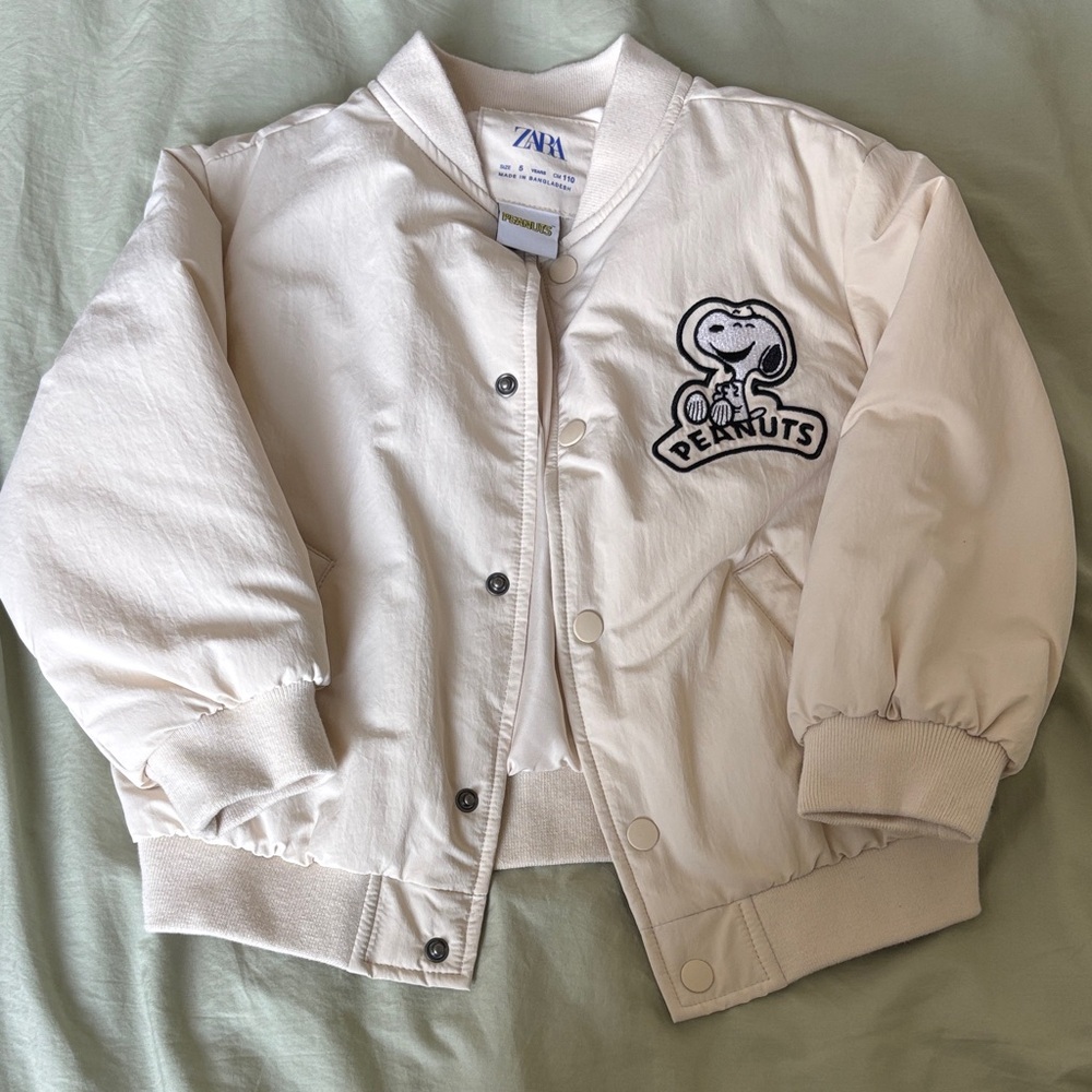 Zara Kids Cream Peanuts Jacket 5T